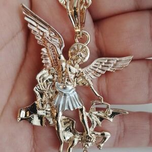 Gold Angel Pendant Necklace